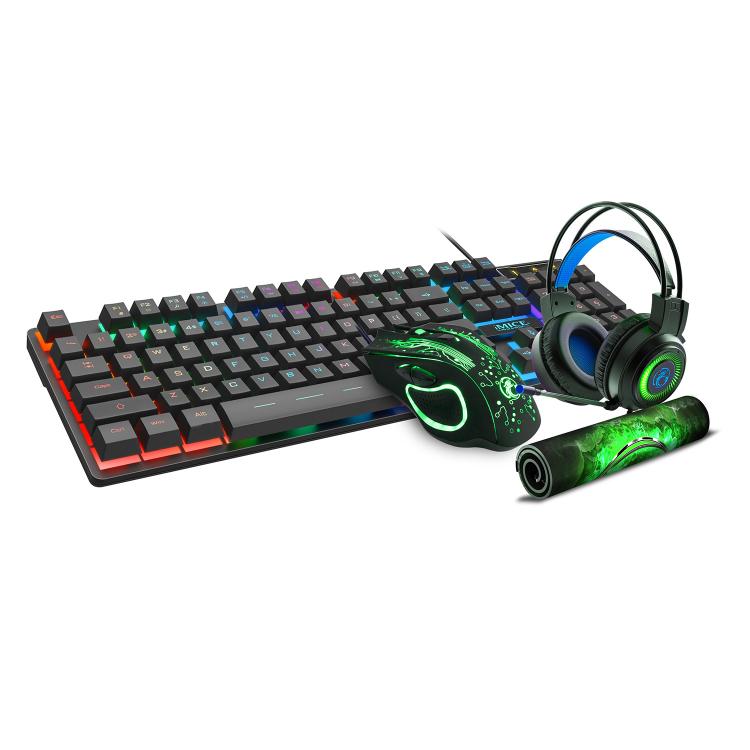Wired Hovering Illuminated Gaming Keyboard Mouse Headset Set, GK-490 Wired Hovering Illuminated Gaming Keyboard Mouse Headset Set, GK-490